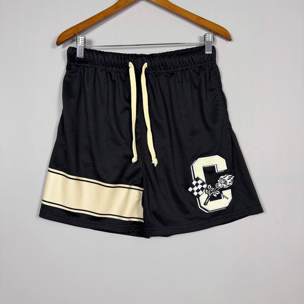 Civil Regime Too Fast Mesh Basketball Baggy Gym Shorts Mens Size Medium Black